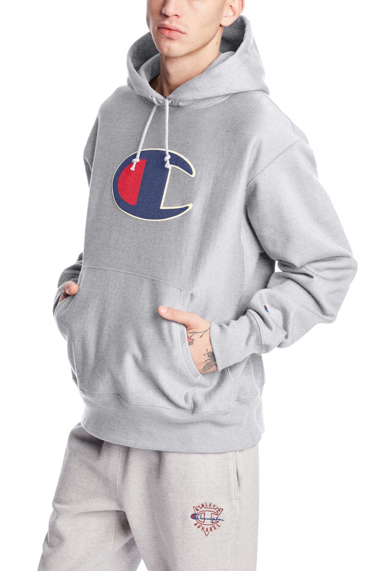 Reverse Weave® Hoodie, Main, color, OXFORD GRAY