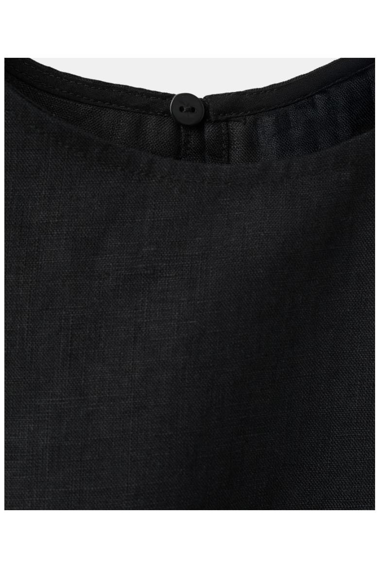 Side Bow Sleeveless Linen Top, Alternate, color, BLACK
