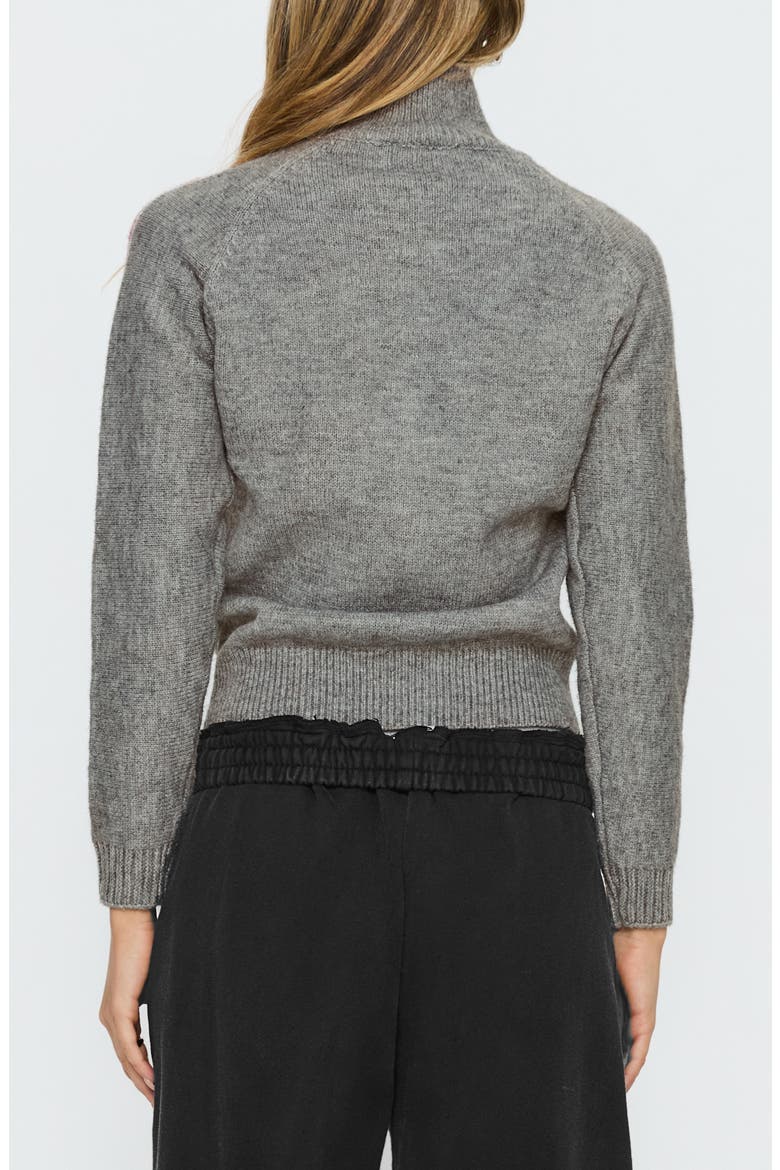 Caysey Front Zip Sweater, Alternate, color, GREY