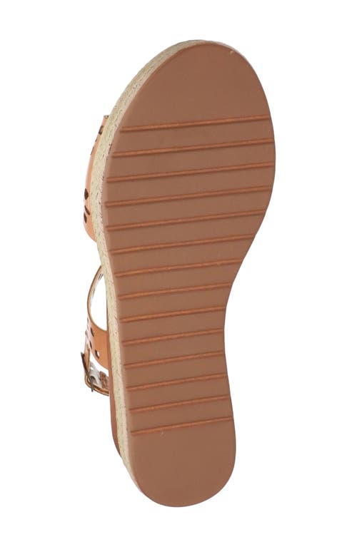 Bella Vita Ann-italy Perforated Wedge Sandal In Brown Italian Leather