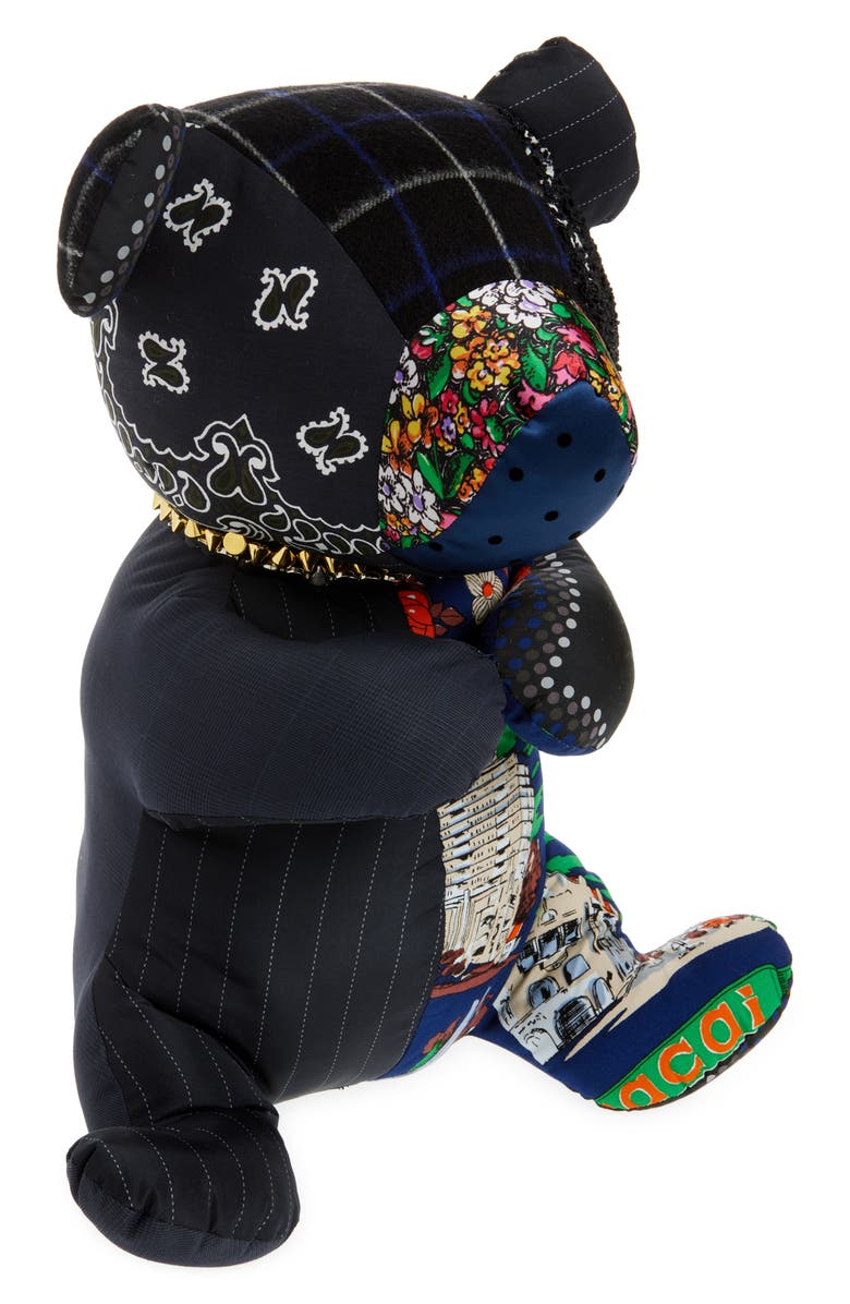 Sacai Large Zantan Colotan Patchwork Stuffed Bear, Main, color, 