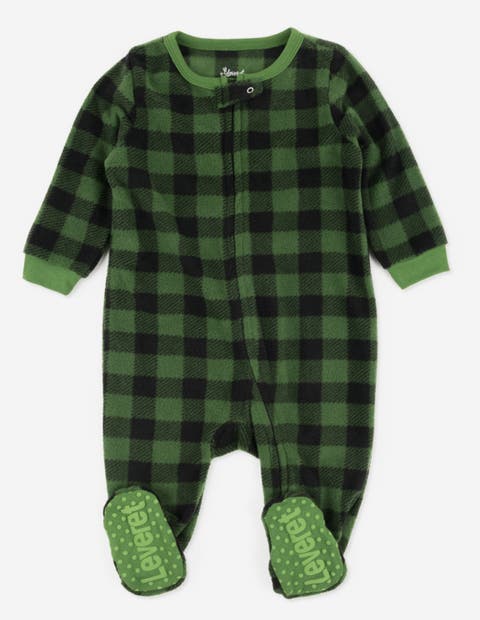 Fleece Footed Pajamas Holiday Print (Baby)