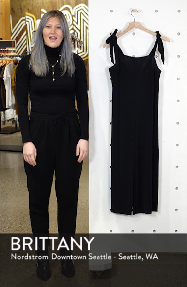 Tie Shoulder Crop Jumpsuit, sales video thumbnail
