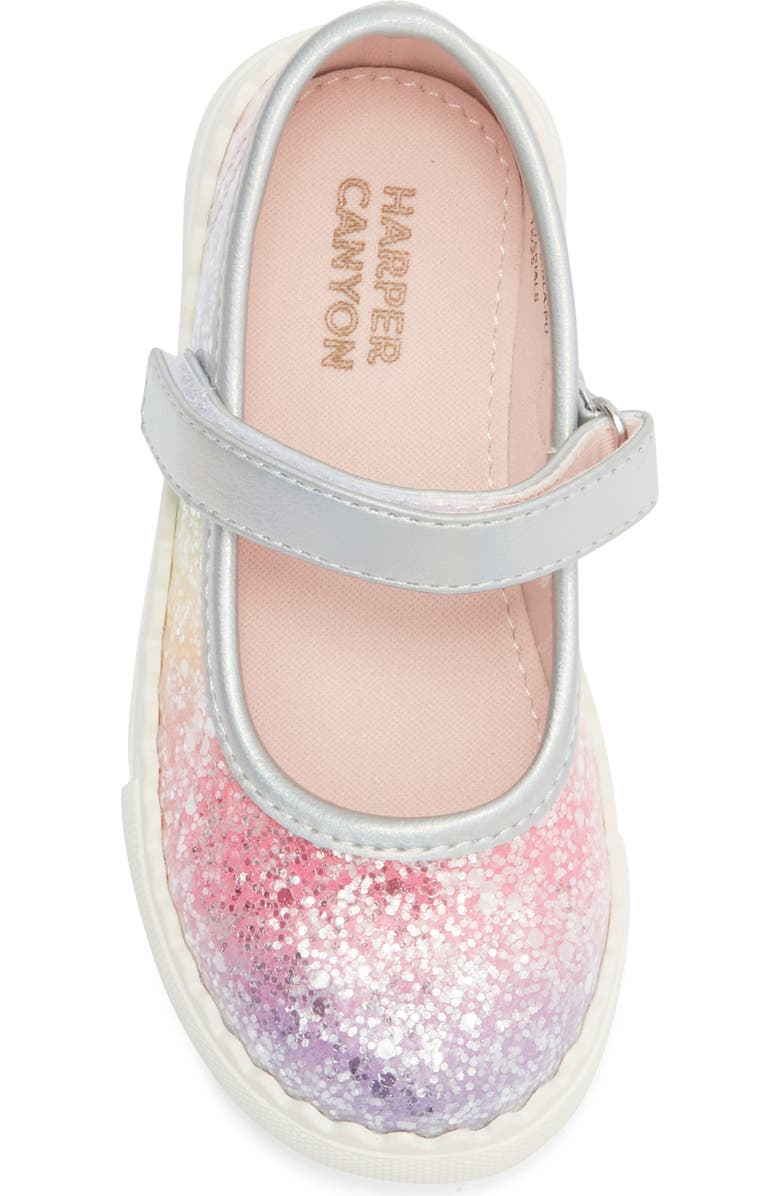 Harper Canyon Kids' Pearlla Play Glitter Sneaker, Alternate, color, Rainbow Multi