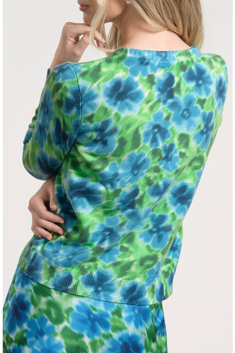 Floral Print Cardigan, Alternate, color, GREEN MULTI
