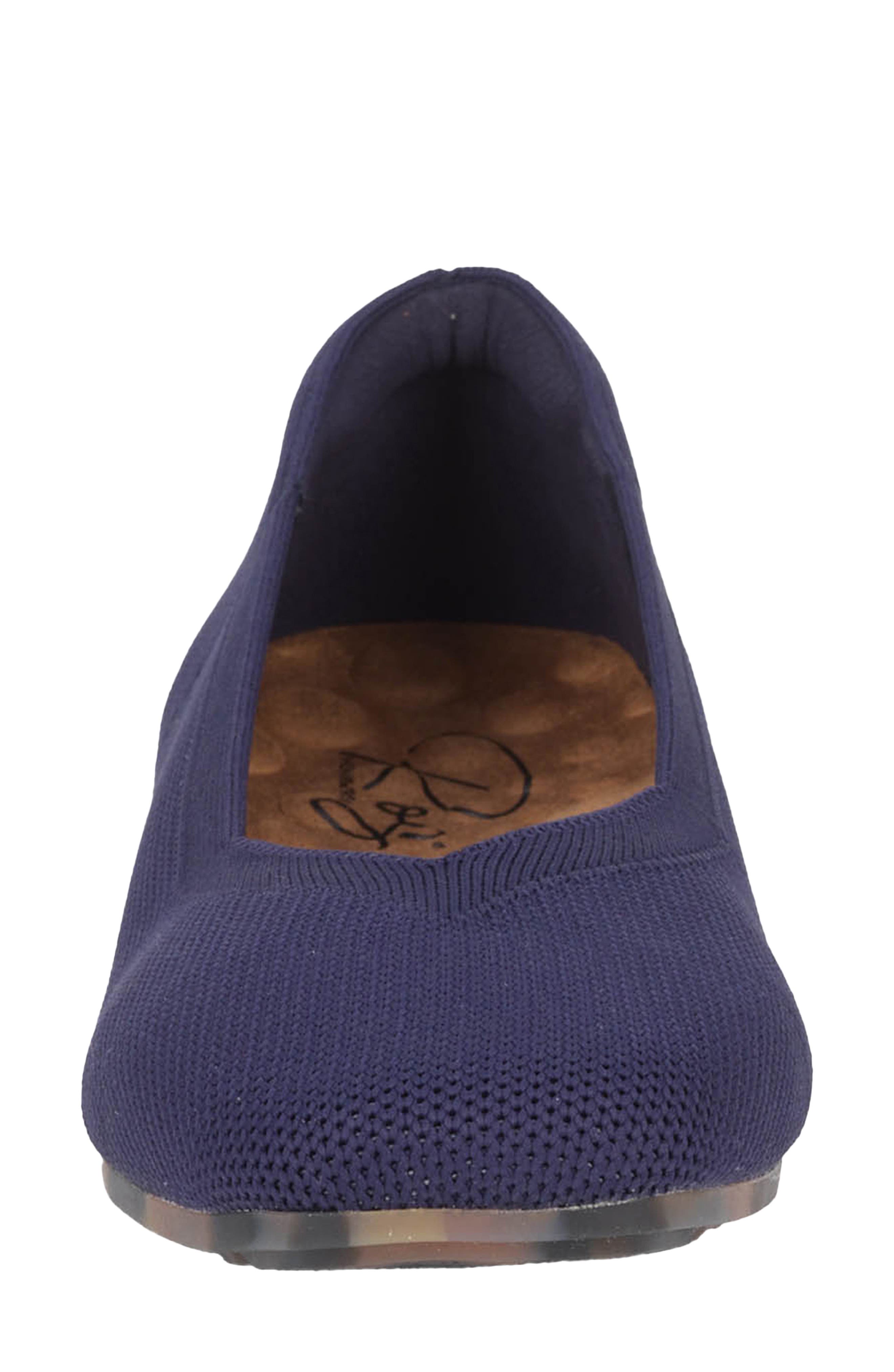Niki Ballet Flat, Alternate, color, NAVY KNIT