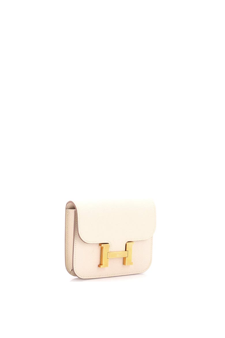 Constance Slim Wallet Epsom, Alternate, color, Craie
