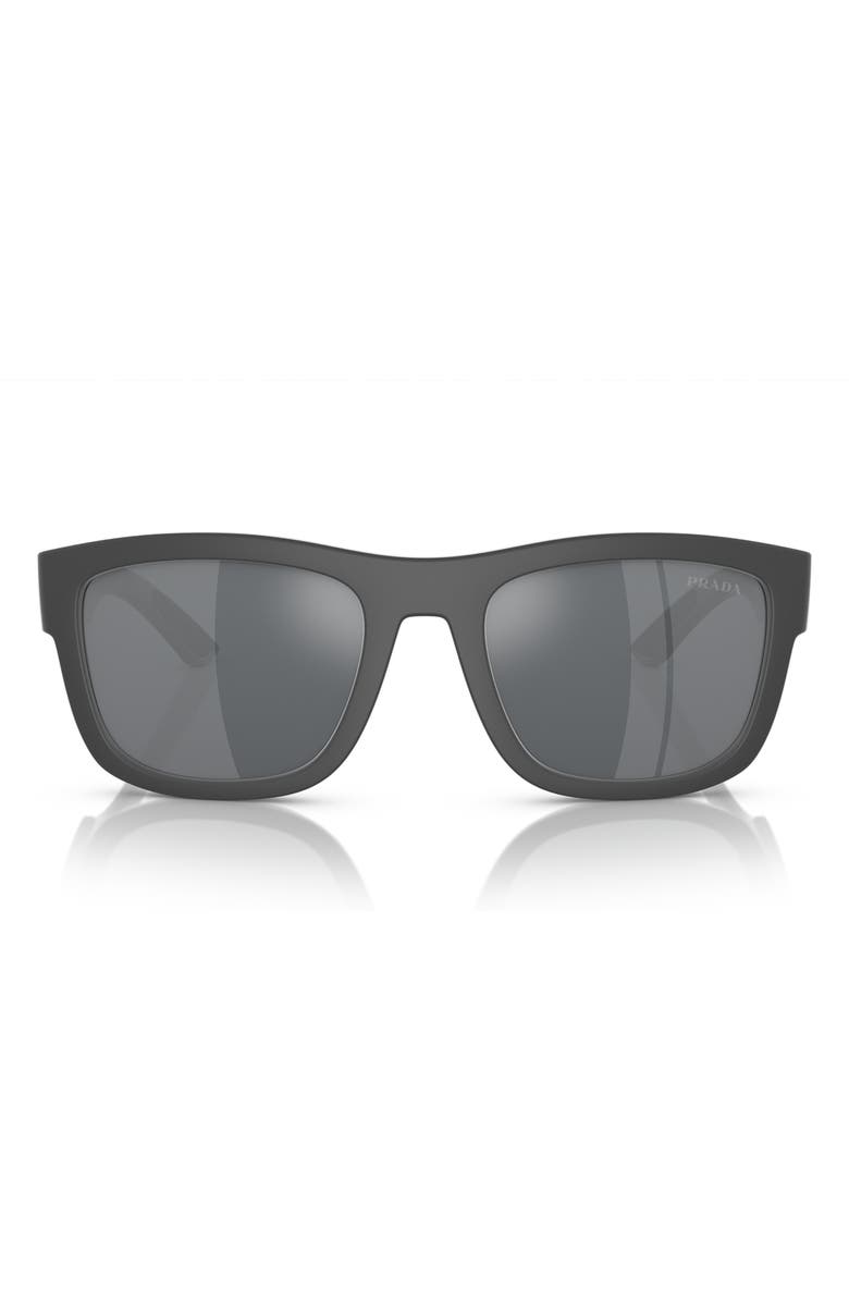 PRADA SPORT 56mm Pillow Sunglasses, Alternate, color, Light Grey Gradient