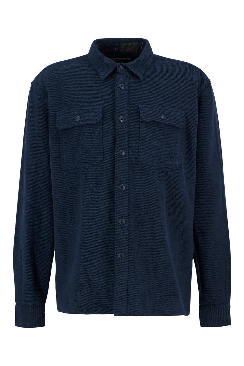 Baystone Relaxed Twill Shirt Jacket, Alternate, color, NAVY
