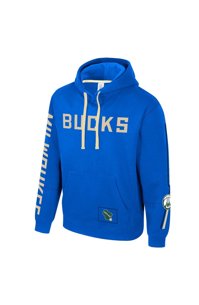 Stadium Essentials Unisex Stadium Essentials Royal Milwaukee Bucks 2024/25 City Edition Star Pullover Hoodie, Alternate, color, 