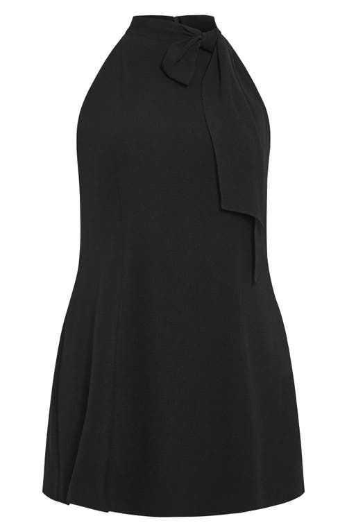 City Chic Karter Bow Sheath Dress In Black