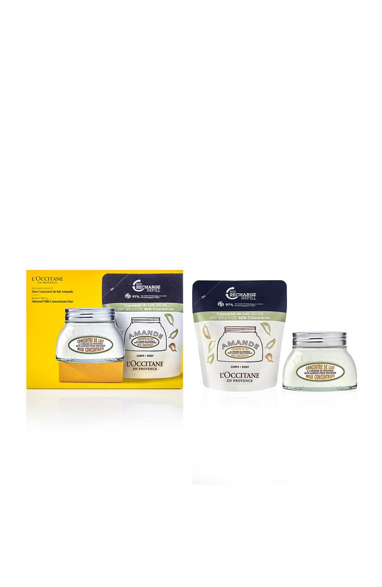 L'Occitane Almond Milk Concentrate & Refill Set (Limited Edition) $73 Value, Main, color,