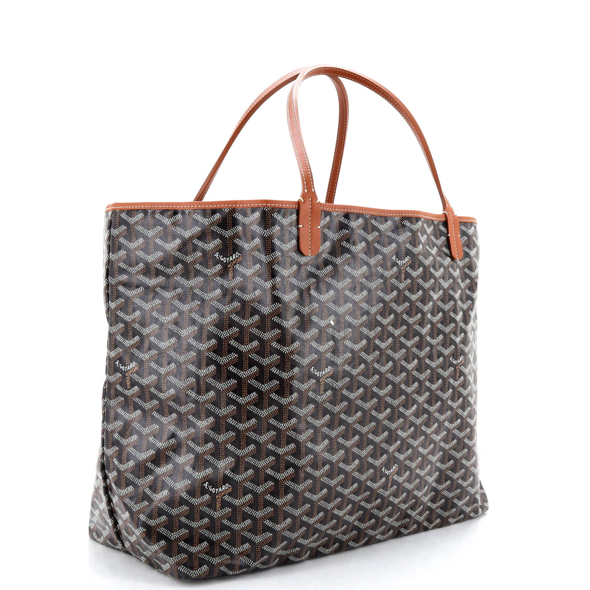 Pre-Owned Goyard Saint Louis Tote Coated Canvas GM, Alternate, color, Brown