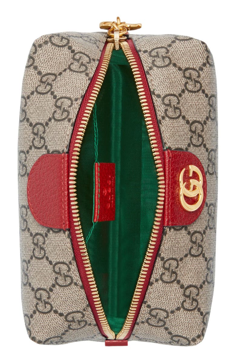 Gucci Small Ophidia Canvas Cosmetics Pouch, Alternate, color,