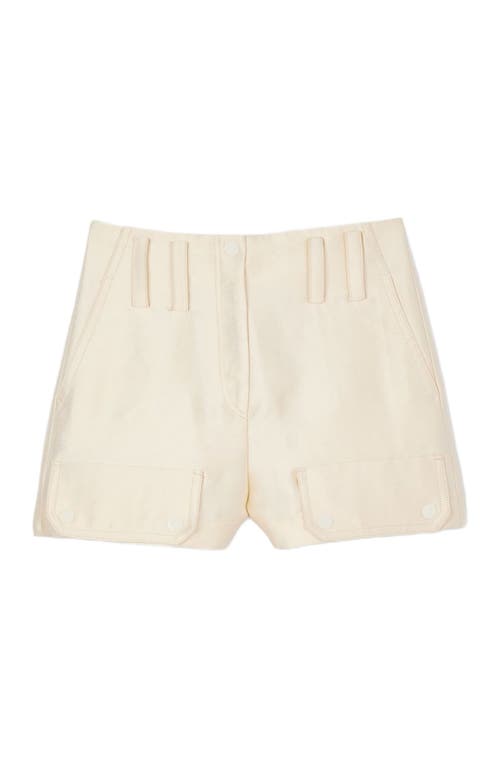 Sandro Cargo Shorts In Ecru