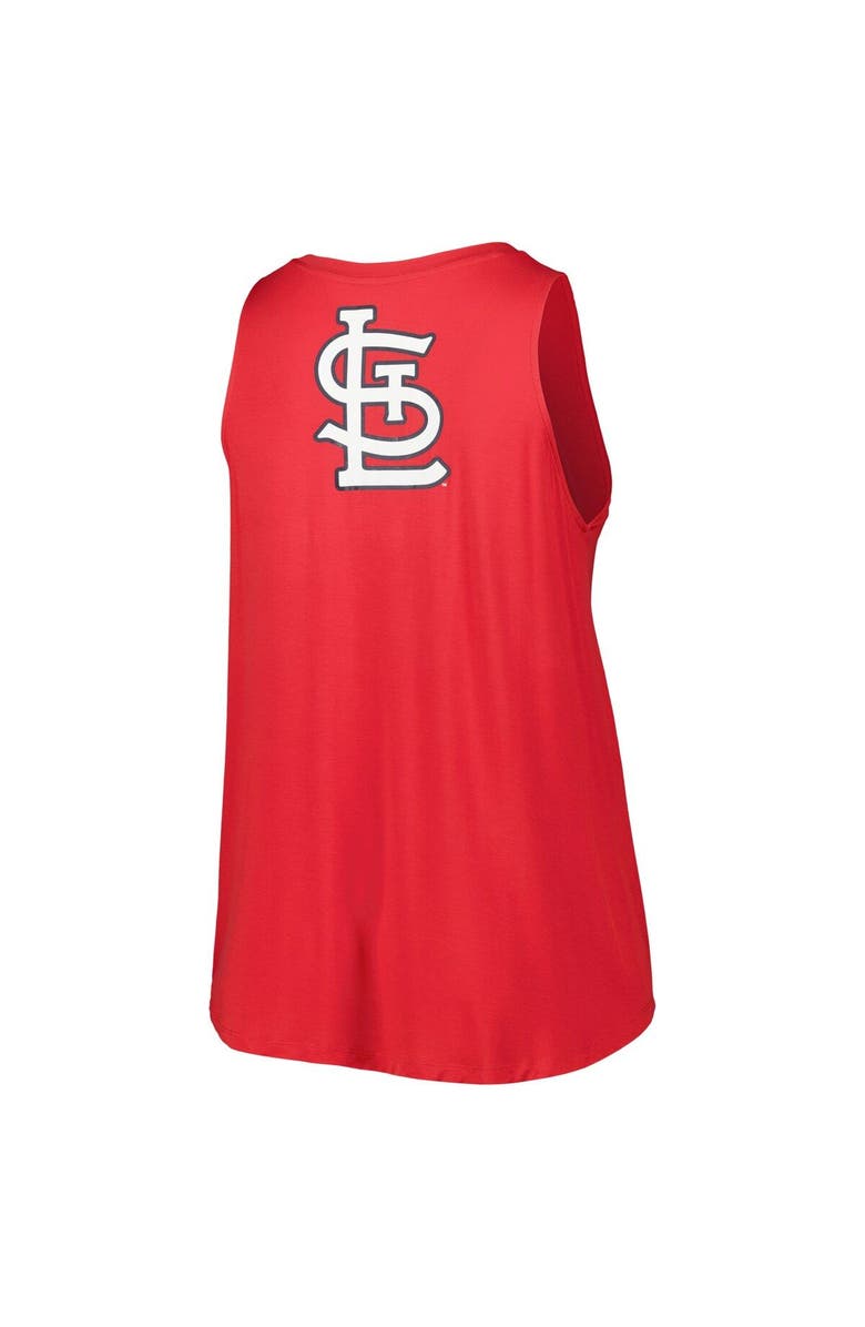 New Era Women's New Era Red St. Louis Cardinals Plus Size Tank Top, Alternate, color,