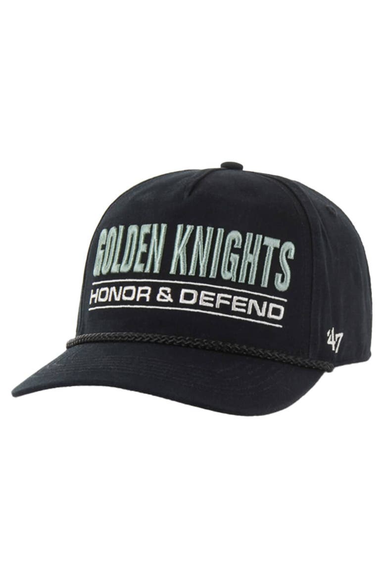 Men's '47 Black Vegas Golden Knights OHT Military Appreciation Homeland Honor and Defend Hitch Adjustable Hat, Alternate, color, Black