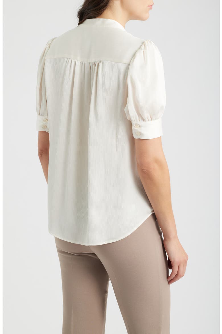 Puffed Sleeve Y-Neck Top, Alternate, color, WHITE DOVE