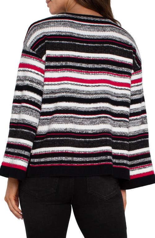 Liverpool Textured Stripe Sweater In Multi