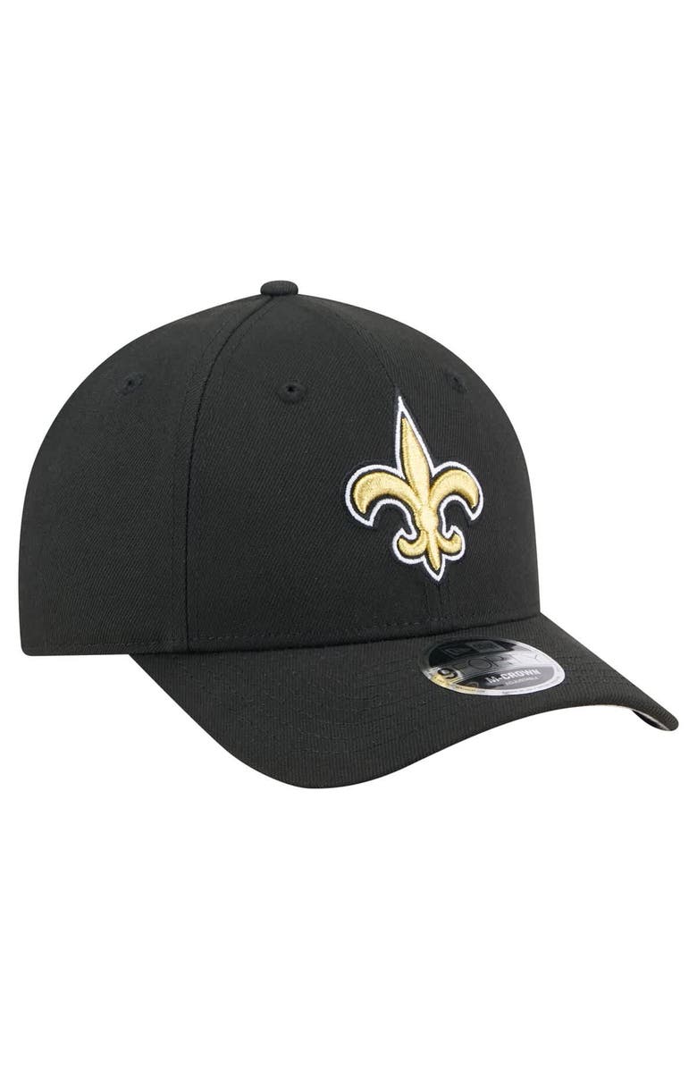 New Era Men's New Era  Black New Orleans Saints Team Collection 9FORTY M-Crown Adjustable Hat, Alternate, color, 