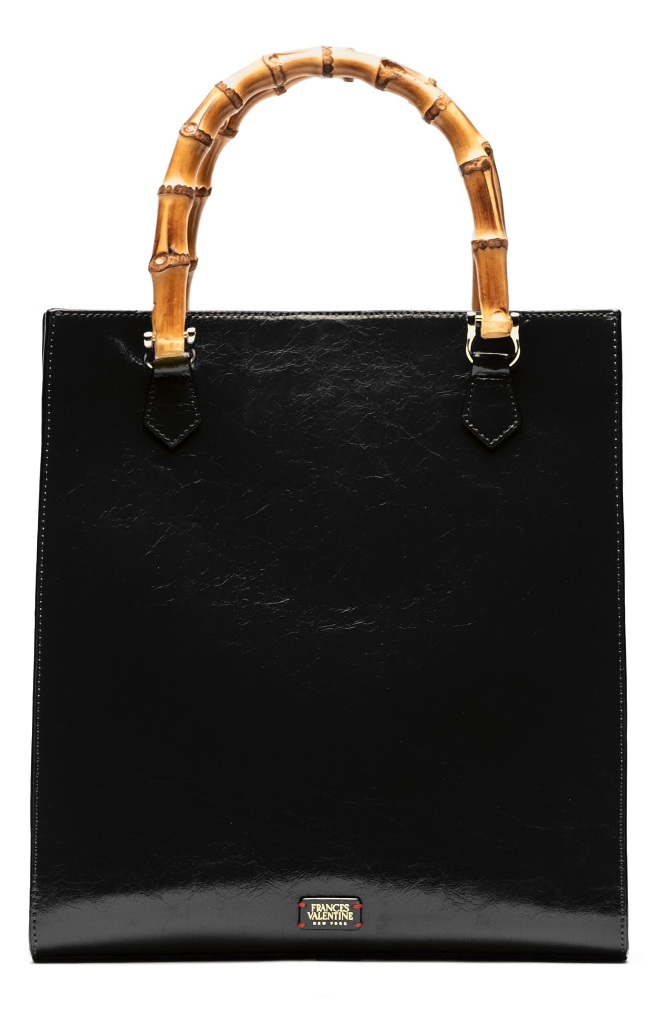 Nan Leather Tote, Main, color, BLACK