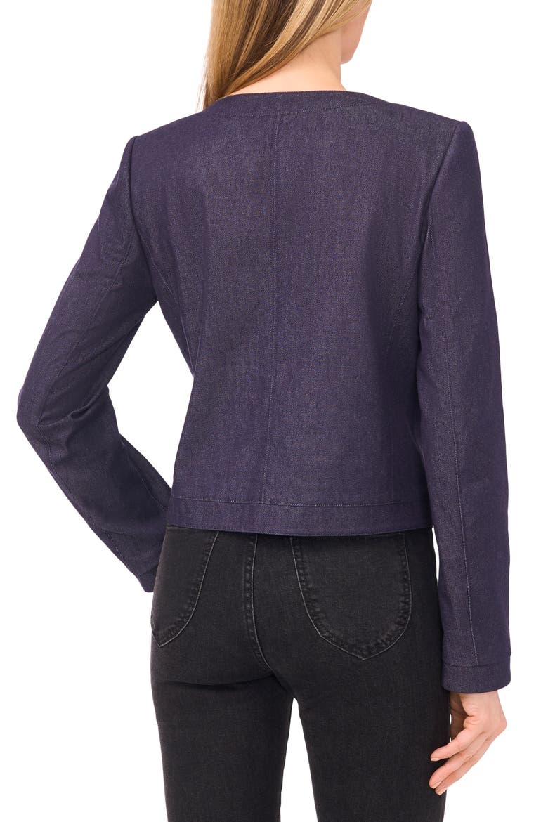 Rhinestone Snap Cotton Blend Jacket, Alternate, color, CLASSIC NAVY