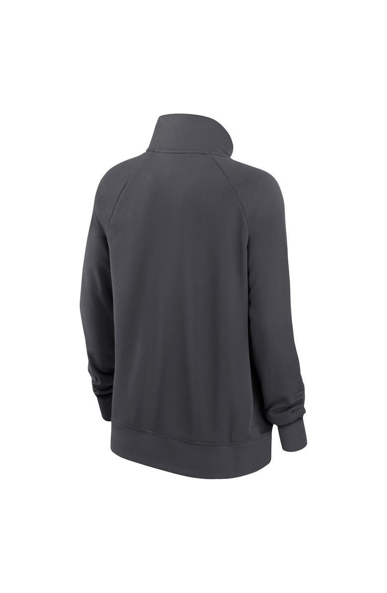 Nike Women's Nike Charcoal San Francisco 49ers Premium Raglan Performance Half-Zip Sweatshirt, Alternate, color, Charcoal