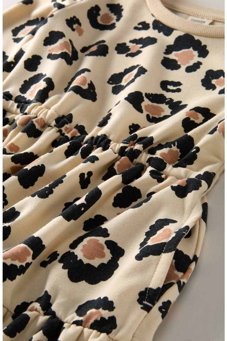 Kids' Pretty Tiered Dress, Alternate, color, TAN TWINE SKETCHY LEOPARD