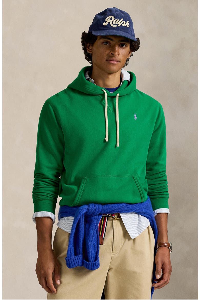 Cotton Blend Fleece Hoodie, Alternate, color, CRUISE GREEN