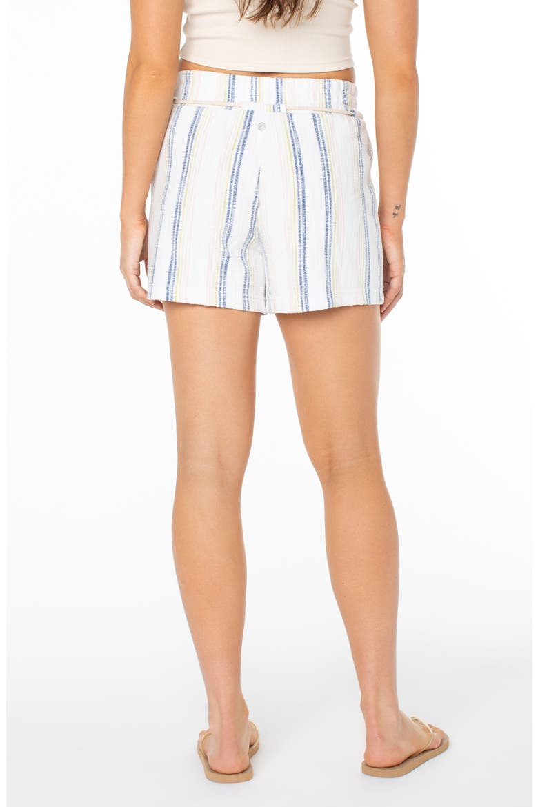 West Coast Stripe Cotton Blend Drawstring Shorts, Alternate, color, SURF WEB