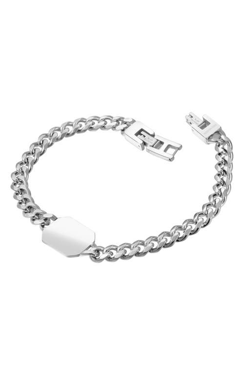 Van Heusen Tag Cuban Chain Bracelet