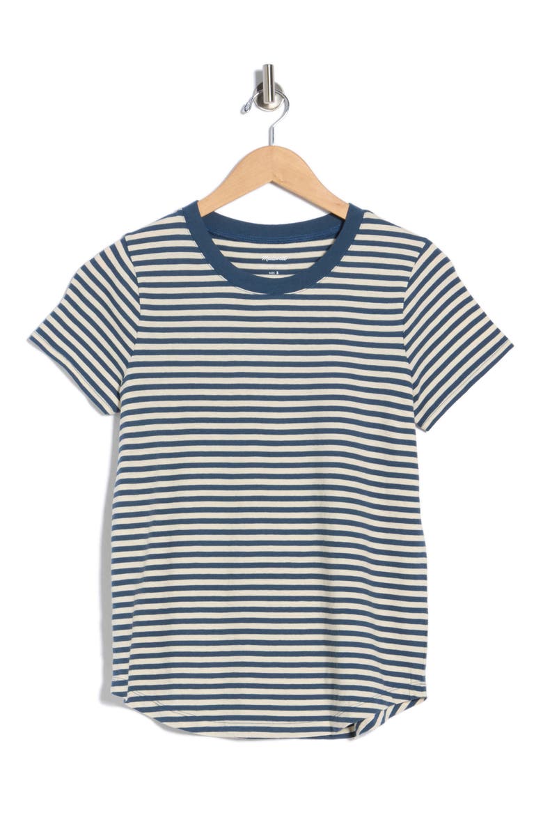 Softfade Stripe Cotton T-Shirt, Alternate, color, DEEP SHADOW
