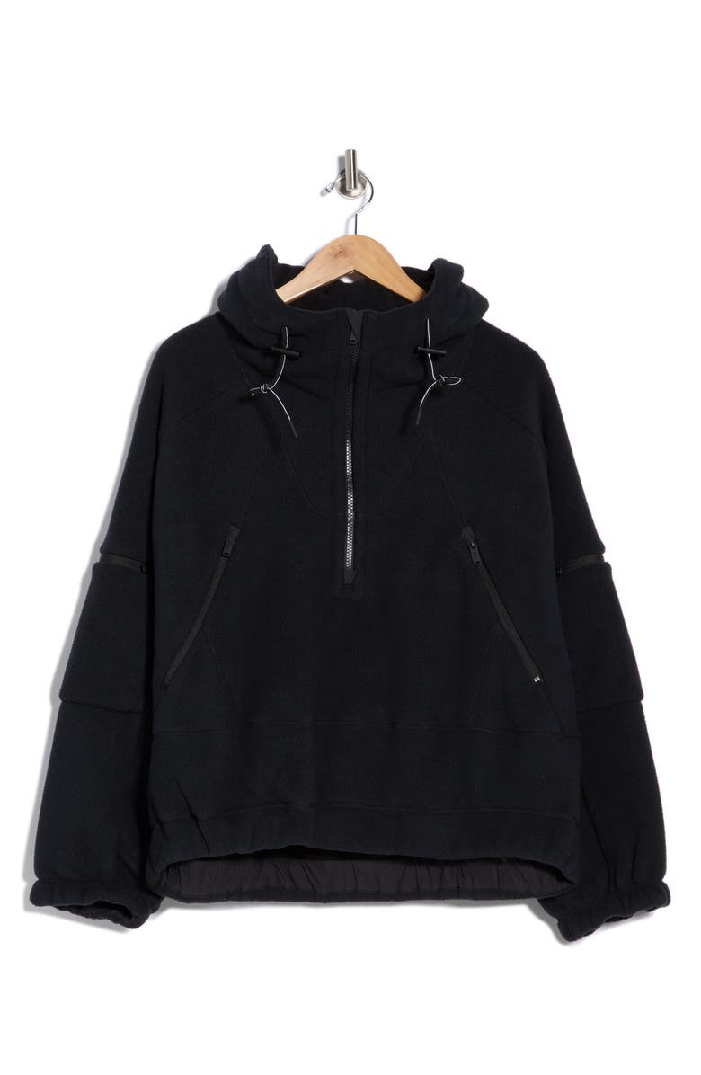 FP Movement by Free People Wild And Free Fleece Pullover, Main, color, Black