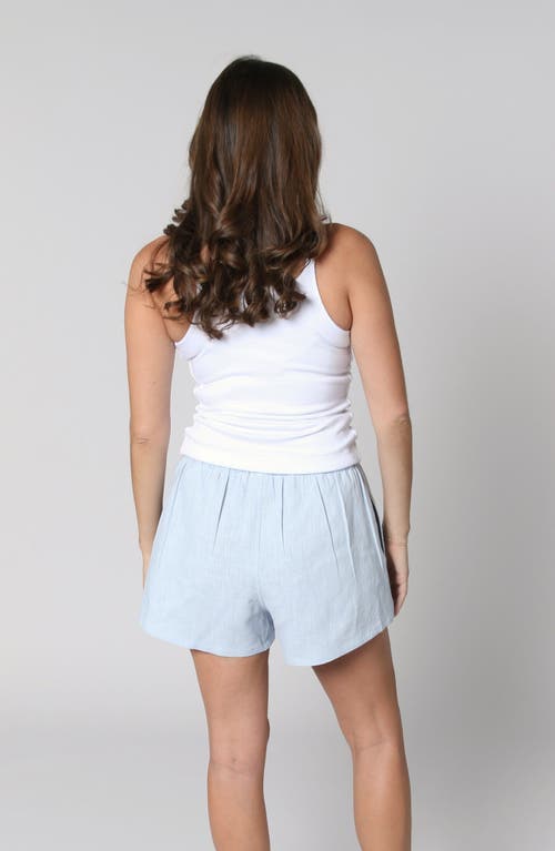Leisure Lab Solana Relaxed Linen Short In Blue