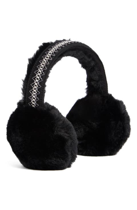 Geo Faux Fur Earmuff