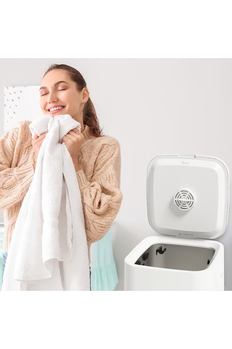 Towel Warmer Bucket with LED Display, Alternate, color, Natural