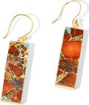 SAACHI Rectangle Gemstone Drop Earrings