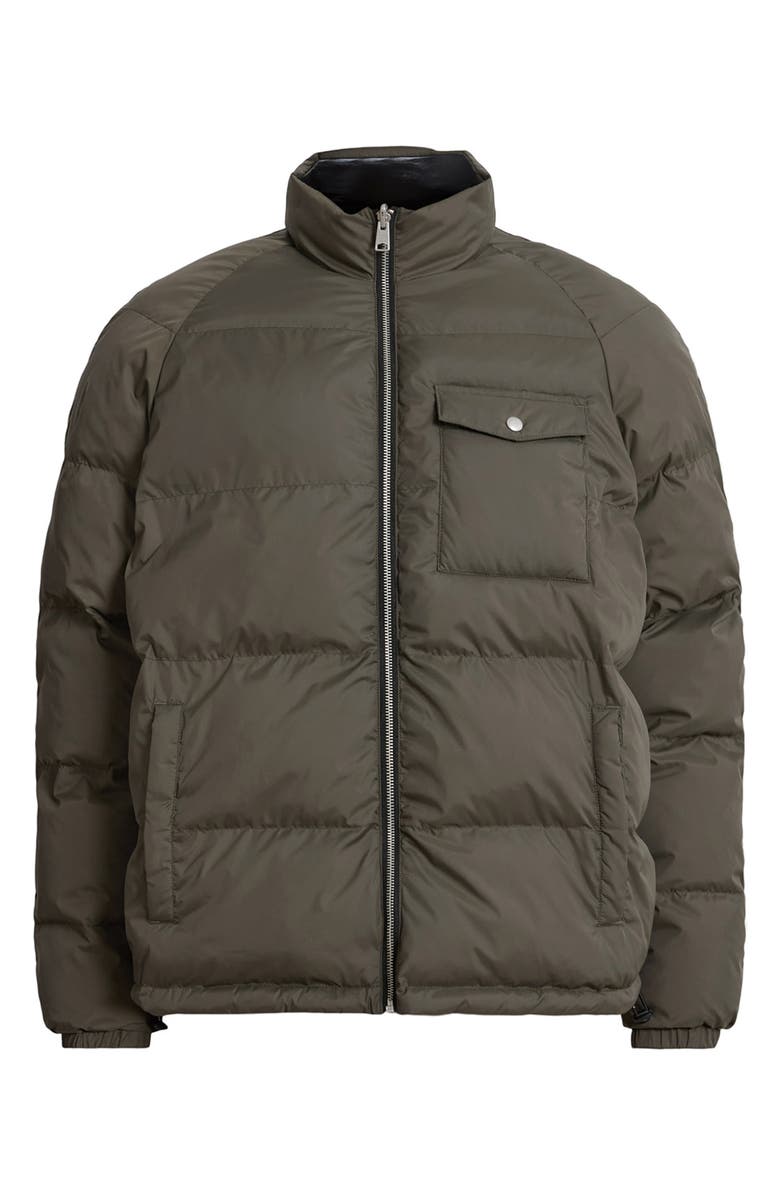 AllSaints Griffin Reversible Puffer Jacket, Alternate, color, Army Green/ Black