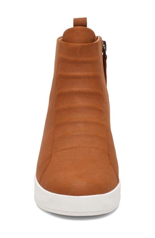 Linea Paolo Ashley High Top Wedge Sneaker Boot In Cognac