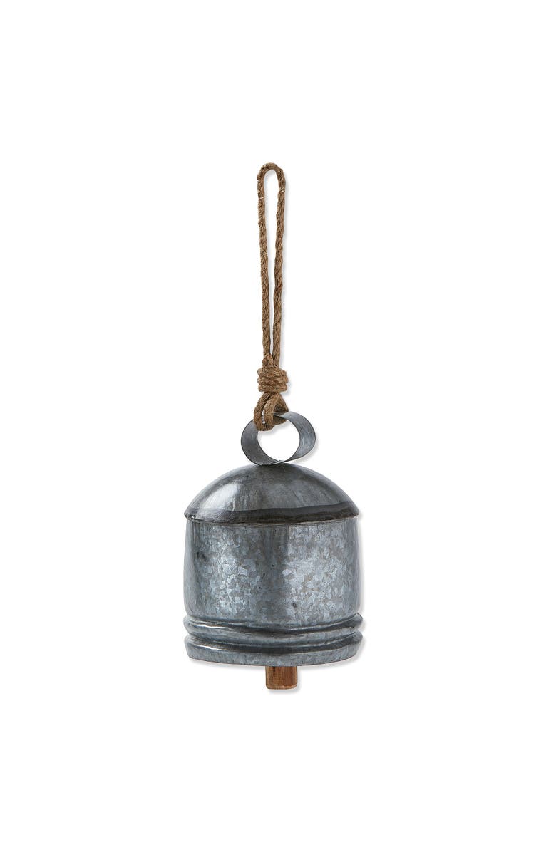 tag Classic Artisan Made Silver Bell Decorative Holiday Object, Main, color, Gray