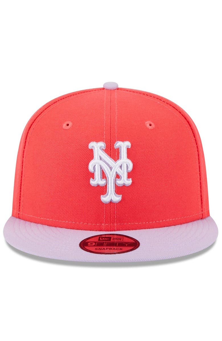 New Era Men's New Era Red/Purple New York Mets Spring Basic Two-Tone 9FIFTY Snapback Hat, Alternate, color, 