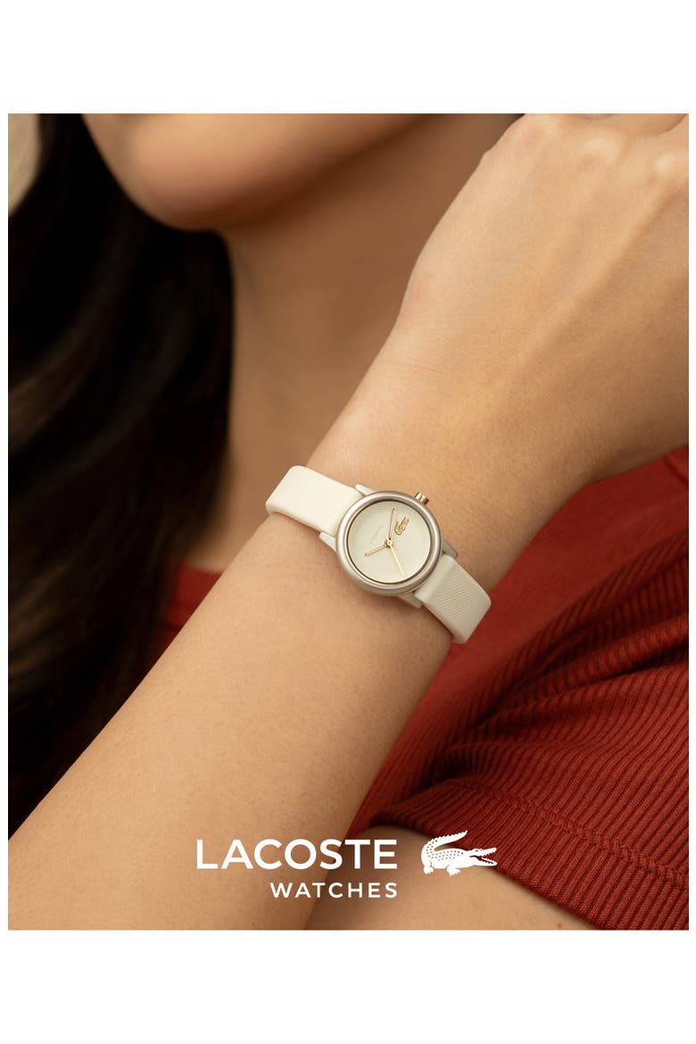 L.12.12 Mini Swift Silicone Strap Watch, 24mm, Alternate, color, OFF WHITE