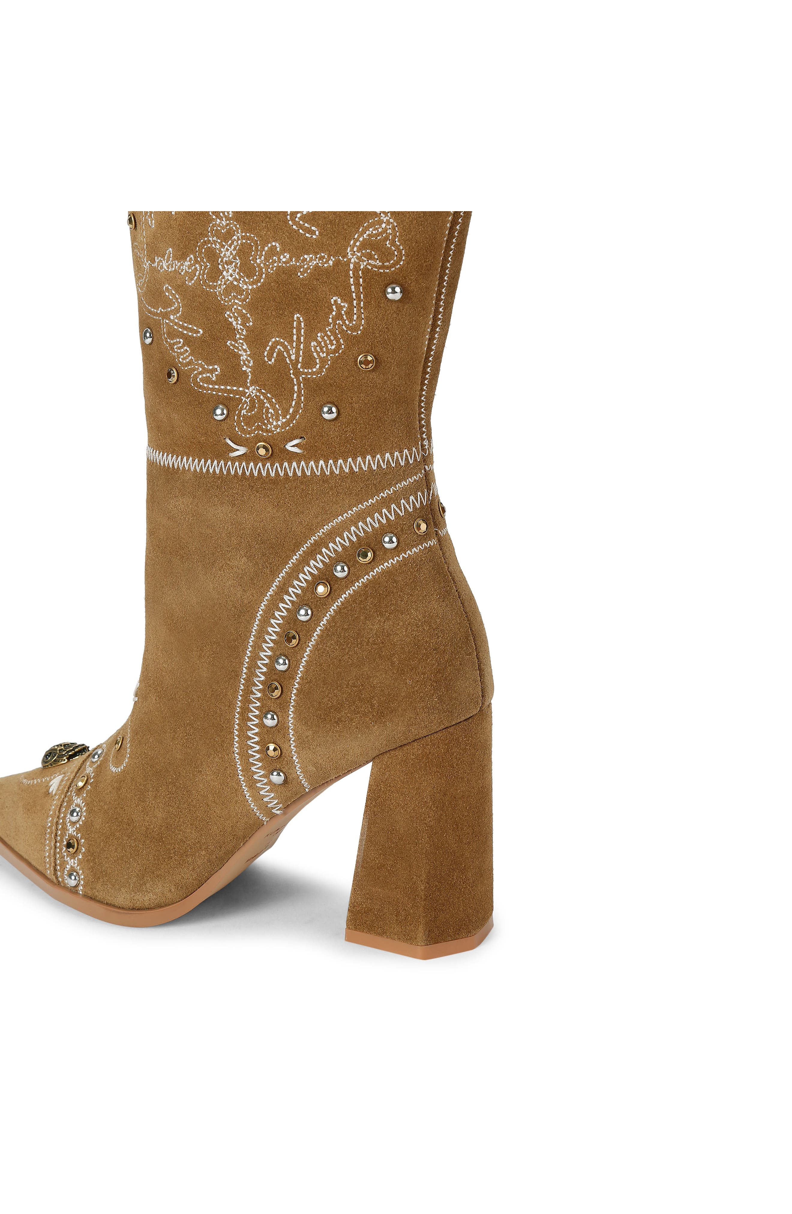 Boho Fold Over Knee High Boot, Alternate, color, LIGHT/ PASTEL BROWN