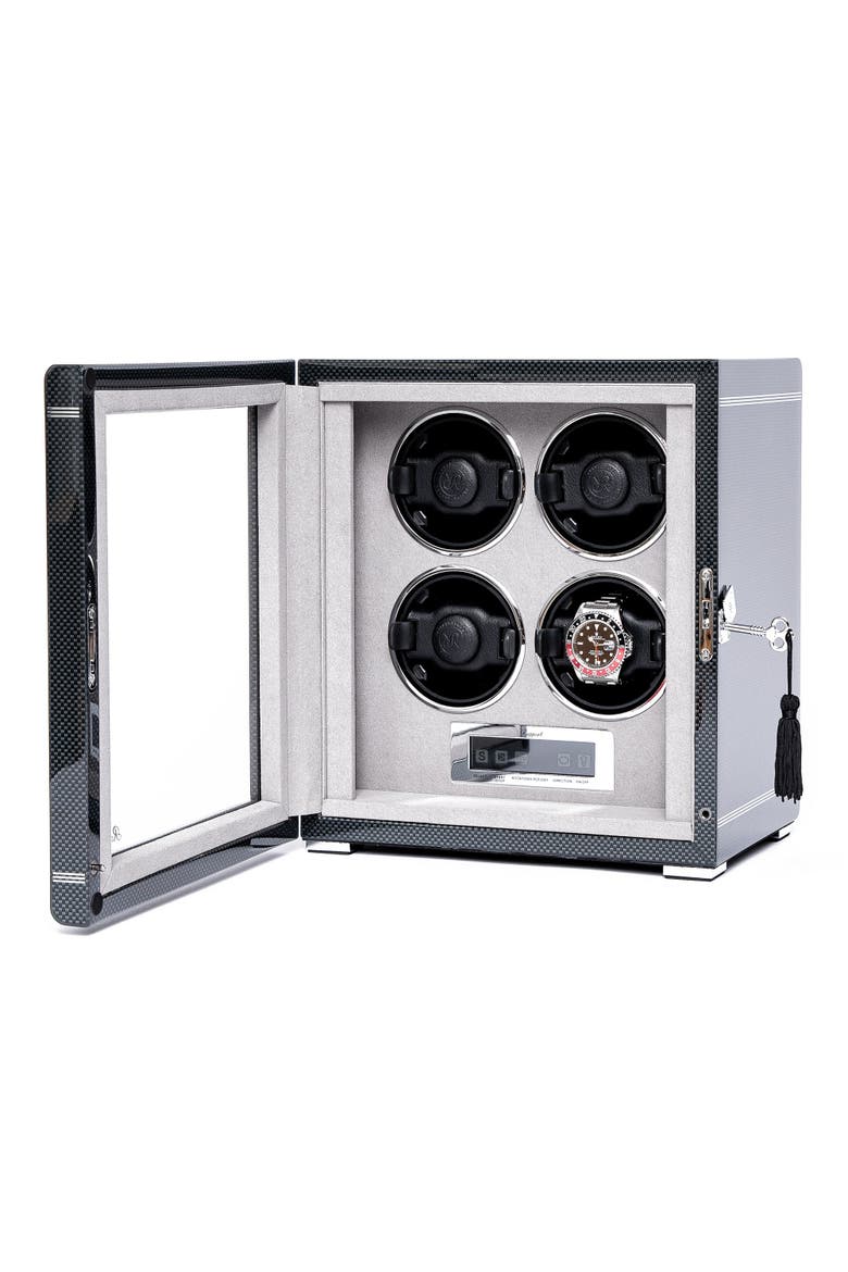 FORMULA QUAD WATCH WINDER, Alternate, color, Carbon Fibre