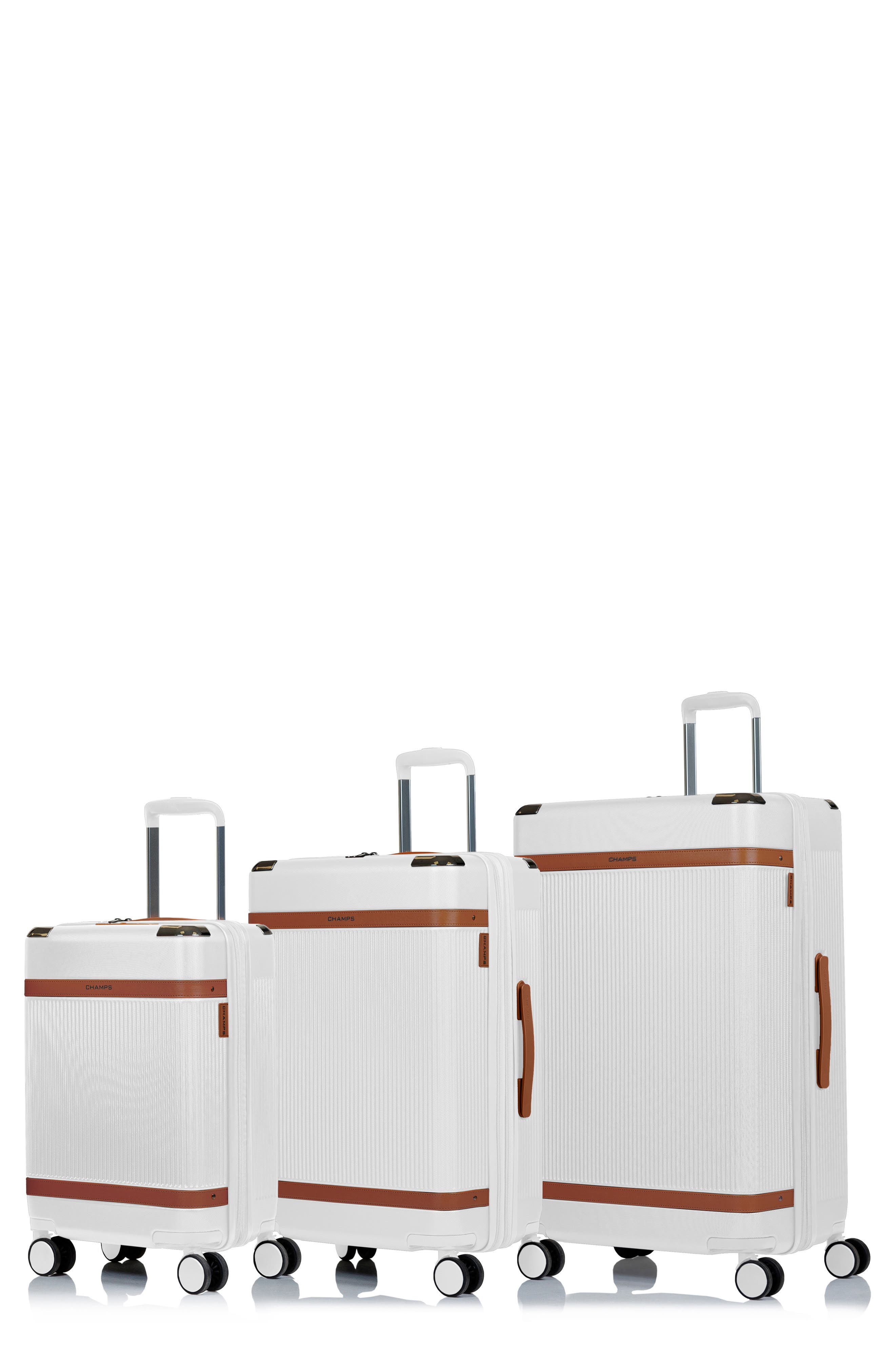 CHAMPS Vintage Air 3-Piece Luggage Set, Main, color, Ivory