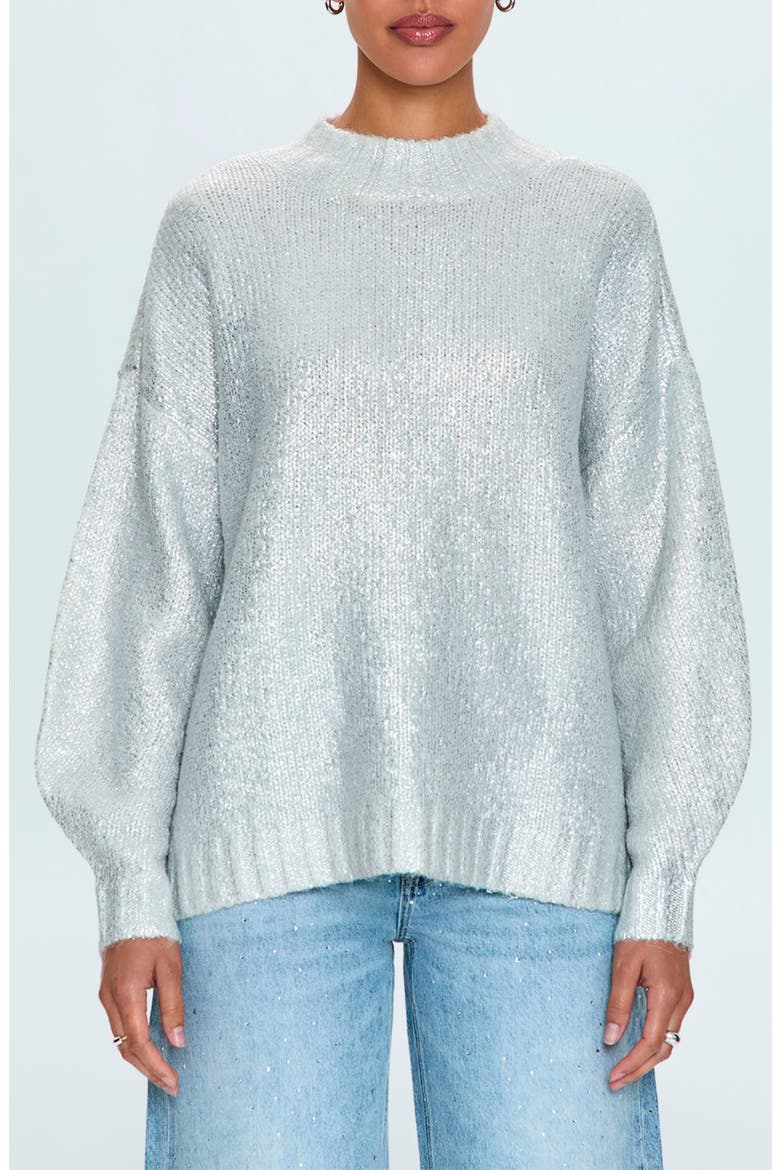 Carlen Mock Neck Oversize Sweater, Main, color, SNOW DISCO