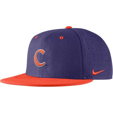 Men's Nike Purple Clemson Tigers Aero True Baseball Performance Fitted Hat