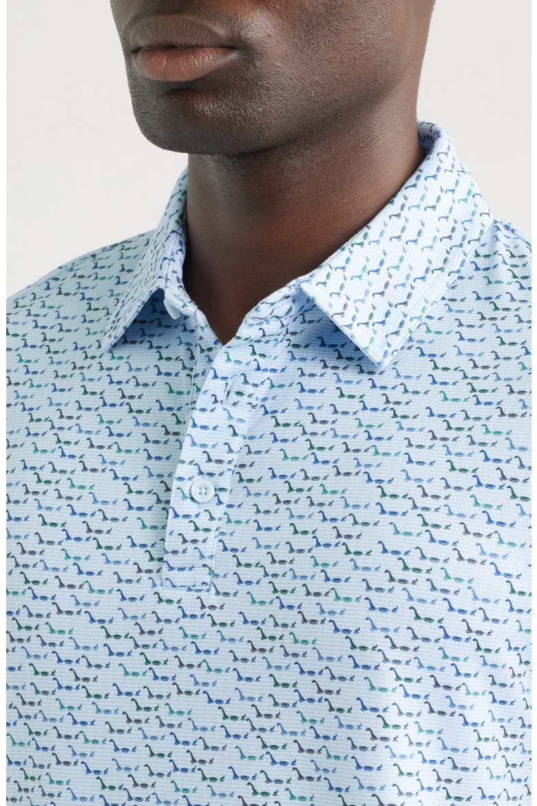 XC+™ Ace Geo Print Performance Golf Polo, Alternate, color, LIGHT BLUE WATER MONSTER