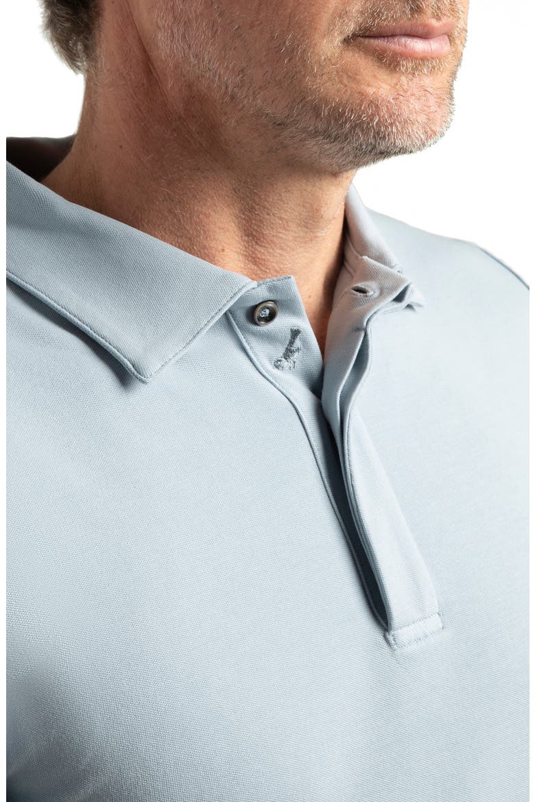Biscayne Slim Fit Cotton Blend Piqué Golf Polo, Alternate, color, HORIZON BLUE