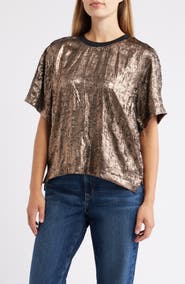 CITY BLUES Foil Print T-Shirt